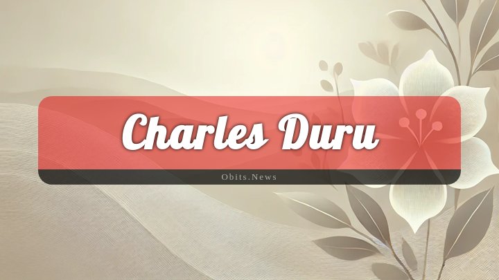 Obituary Reference Image of Charles Duru