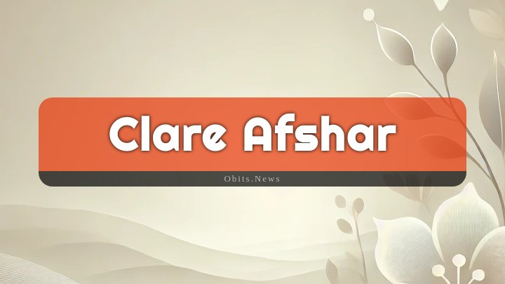 Obituary Reference Image of Clare Afshar