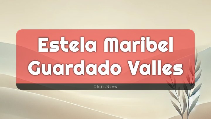 Obituary Reference Image of Estela Maribel Guardado Valles