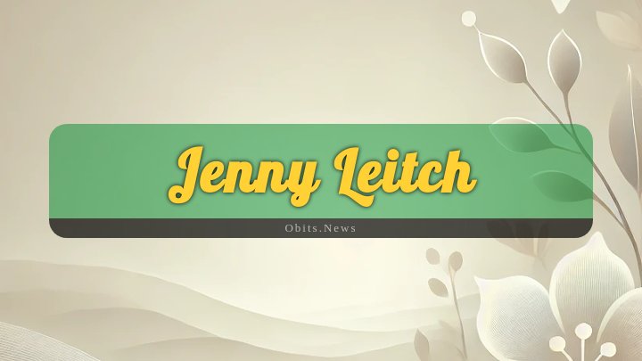 Obituary Reference Image of Jenny Leitch