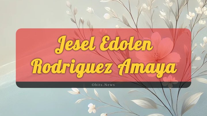 Obituary Reference Image of Jesel Edolen Rodriguez Amaya