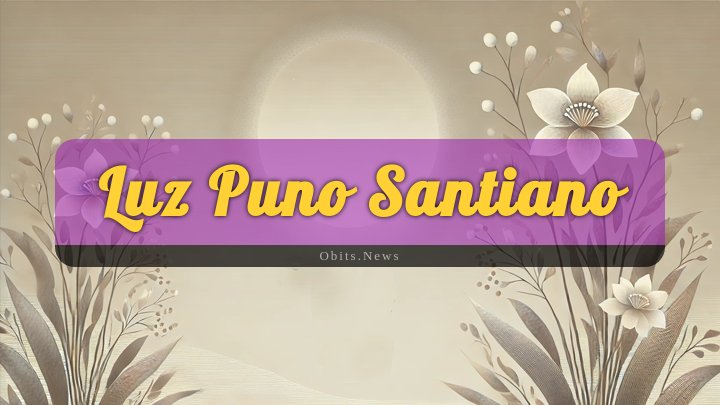 Obituary Reference Image of Luz Puno Santiano